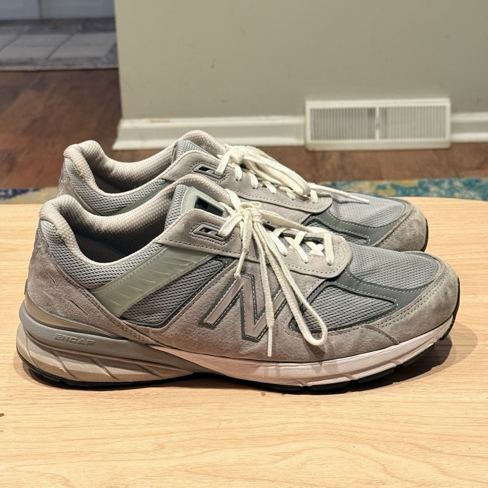New Balance 990v5 men Size 14 Grey Running Shoes Made In USA